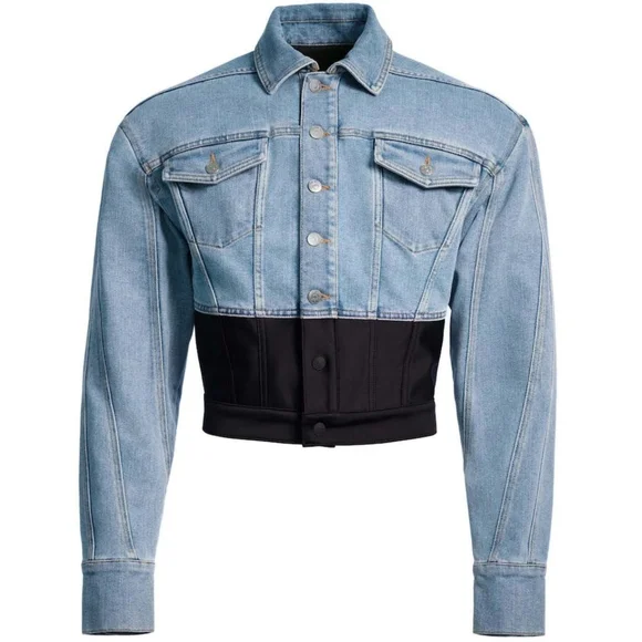 Mugler H&M Defined-Waist Denim Jacket (Mens) - Picture 1 of 3